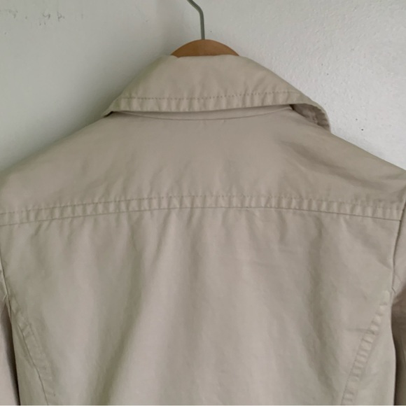 Joe Fresh Cream Cotton Trench Coat Jacket - Picture 5 of 7